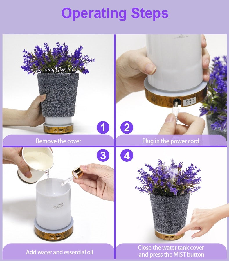 Lavender Flower vase Aroma diffuser